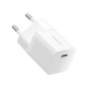 Charger - Baseus GaN5 Mini 25W USB-C Mains Charger with Cable 43g White