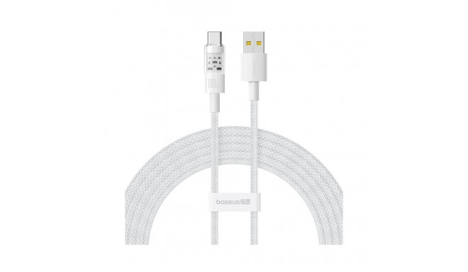 Cable - Baseus Gem USB A to USB C Fast Charging 100 W 2 m White