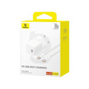 Charger - Baseus 30W GaN5 Mini USB-C Mains Charger with Cable White