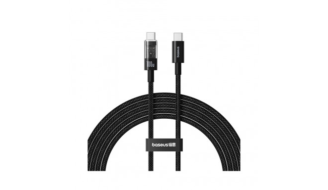 USB Cable - Baseus Gem USB C to USB C Fast Charging 100 W 2 m Black