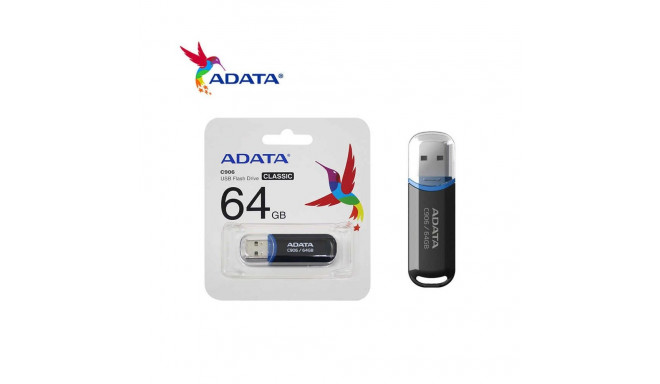 USB Flash Drive - Adata C906 64GB Type-a 2.0 Black