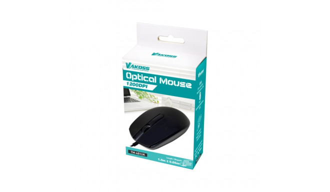 Computer Mouse - Vakoss TM-481UK USB Optical 1200 DPI 1.5m Cable 70g