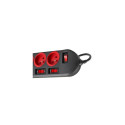 Power Extension - Maclean MCE204 1.5m 5 AC Outlets Indoor Red, Black