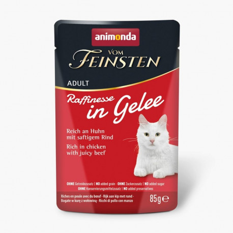 Cat Food - ANIMONDA Vom Feinsten Chicken & Beef in Jelly 85g ANIMONDA Vom Feinsten Adult Wet Cat Foo