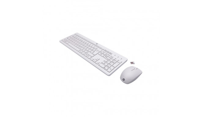 Wireless Keyboard and Mouse Combo - HP 230 1600 DPI White