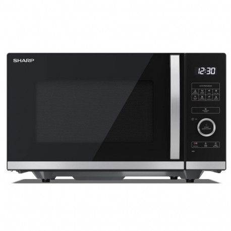 Microwave Oven - Sharp YC-QS254AE-B 25 L Solo 900 W with Defrost, 8 Auto Programs, Child Lock, Black