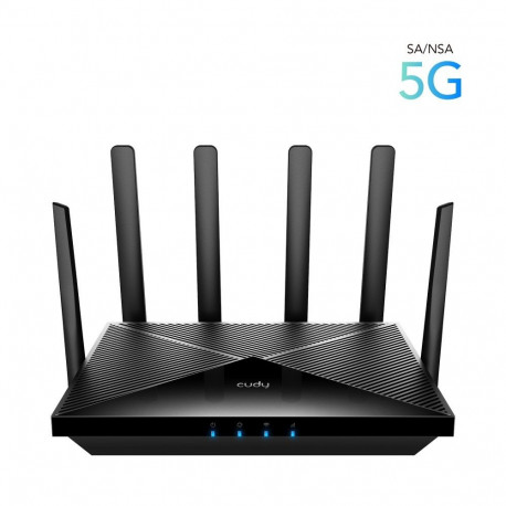 Wireless Router - Cudy P5 Gigabit Ethernet Dual-band 5G 2402 Mbit/s 6 Antennas 4 LAN Ports Black