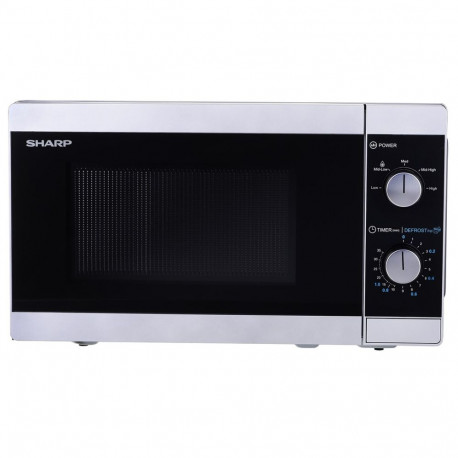 Microwave Oven - Sharp YC-MS01E-S 20 L 800 W With Glass Turntable and Mechanical Timer