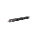 Power Strip - Lanberg 19" 1u 16a 7x 230v Pdu 2m