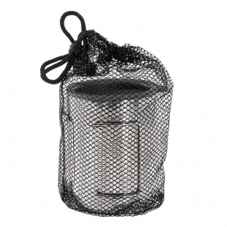 Thermal Mug - Helikon 250 ml Stainless Steel with Lid, Leakproof, Retractable Handle, Silver, Black
