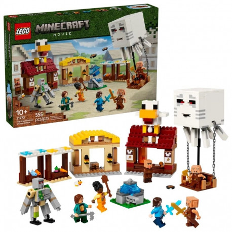 Construction Set - LEGO MINECRAFT 21273 The Ghast Balloon Village Attack 555 pieces 6 minifigures 18
