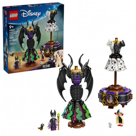 Toy Building Set - LEGO DISNEY 43262 Maleficent's and Cruella de Vil's Dress, 524 Elements, 2 Minifi