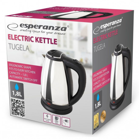 Electric Kettle - Esperanza Ekk104s, 1.8l 2200w Silver