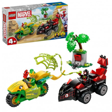 Toy Construction Set - LEGO MARVEL 11198 Spin and Electro Dinosaur Vehicle Chase 124 pcs