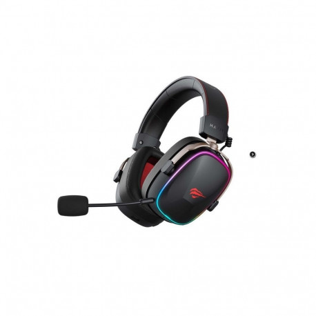 Gaming Headset - Havit H2039BG Wireless USB Type-C, 1050 mAh, Boom Mic, RGB Red
