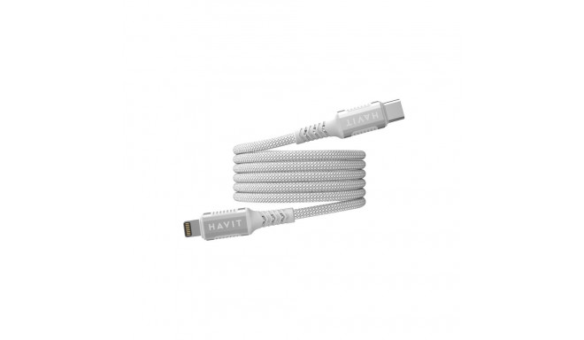 Cable - Havit CB6298 Magnetic USB-C to Lightning 1m 4mm White