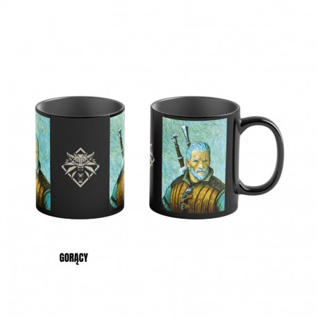 Mug - Good Loot Heat Reveal The Witcher 3 Geralt & Vincent van Gogh 450 ml Black