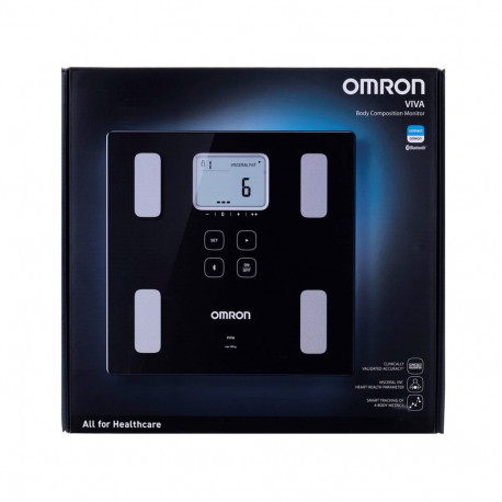 Electronic Scale - Omron Viva Square Black Personal Scale