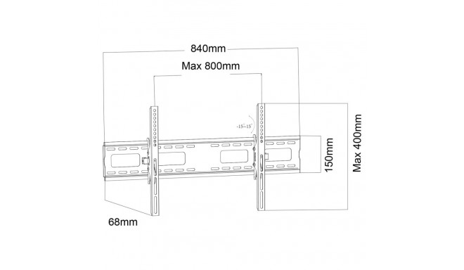 TV Mount - Maclean Mc-422, Orange