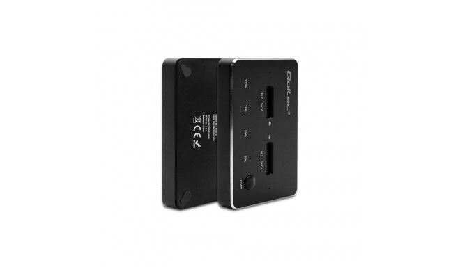 Docking Station - Qoltec 50310 2x M.2 SATA USB Type C Black