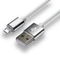 USB Cable - everActive CBS-1MW USB Cable, Quick Charge 2.4A, 1m, White Silicone