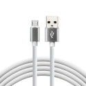 USB Cable - everActive CBS-1MW USB Cable, Quick Charge 2.4A, 1m, White Silicone