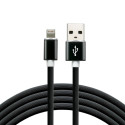 USB Cable - everActive CBS-1IB USB Lightning Cable 1m, Quick Charge 2.4A, Black