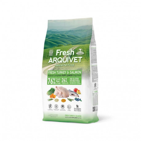 Semi-Moist Dog Food - ARQUIVET Fresh Puppy With Turkey And Salmon 10kg