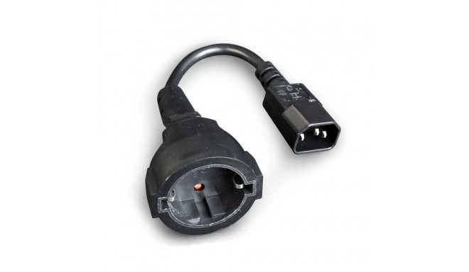 Power Adapter - Gembird PC-SFC14M-01 C14 to SCHUKO 15 cm Black Cable