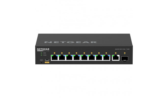 Switch - NETGEAR 8x1G PoE+ 110W Managed Black NETGEAR 8x1G PoE+ 110W Managed Switch with 1xSFP