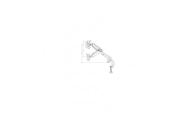 Monitor Mount - Maclean Mc-860 27" Black Desk Stand