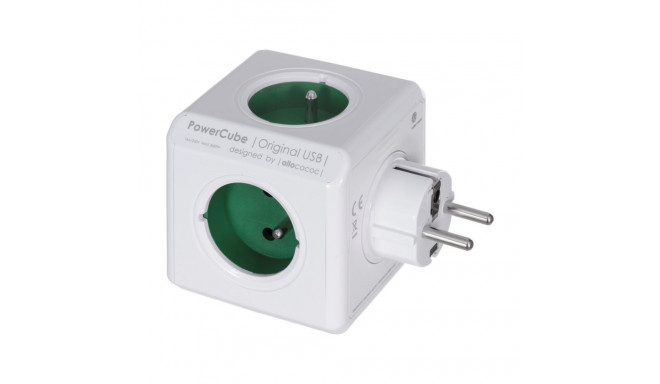Power Extension Cord - Allocacoc PowerCube 4 AC Outlets USB Blue Allocacoc PowerCube Original USB Ty