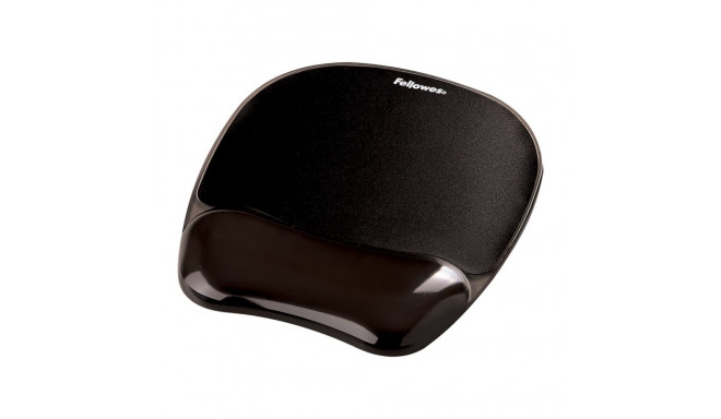 Mouse Pad - Fellowes Crystal Gel with Wrist Rest Black