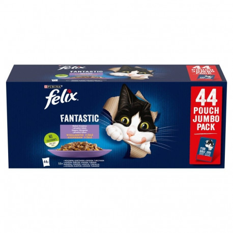 Wet Cat Food - PURINA Felix Fantastic Mix in Jelly Beef 44 x 85g