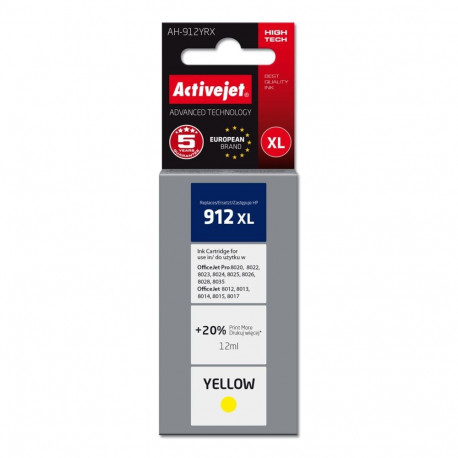 Ink Cartridge - Activejet Ah-912yrx, Yellow