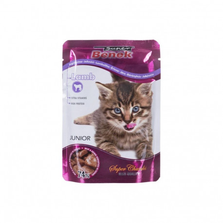 Wet Cat Food - Benek Junior 100g, Red