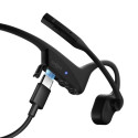 Headset - SHOKZ OpenComm2 UC 2025 Upgrade Wireless, USB-C Adapter, Black
