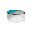 Animal Playpen - KERBL 8-Sided Rabbit Playpen, 57 x 56 cm, Metallic