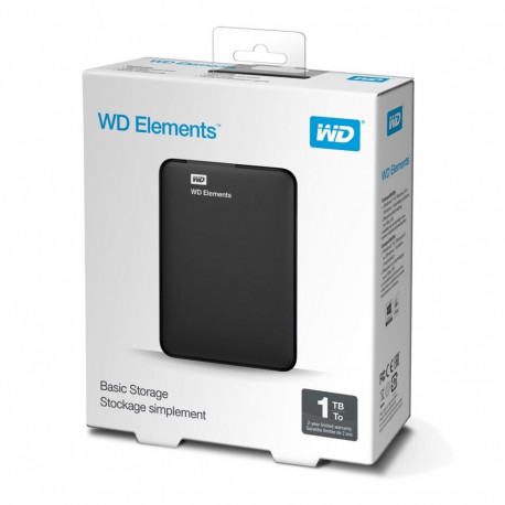 External Hard Drive - Western Digital Elements 1 TB 2.5" USB 3.2 Black