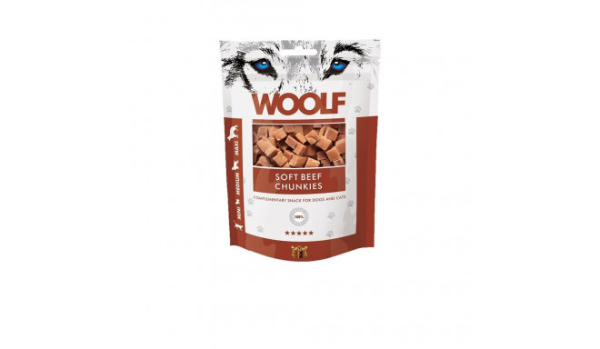 Dog and Cat Treat - WOOLF Soft Beef Chunkies 100g Gluten Free