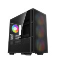 Computer Case - DeepCool CH560 Midi Tower with Tempered Glass and Multi-Color Illumination Black
