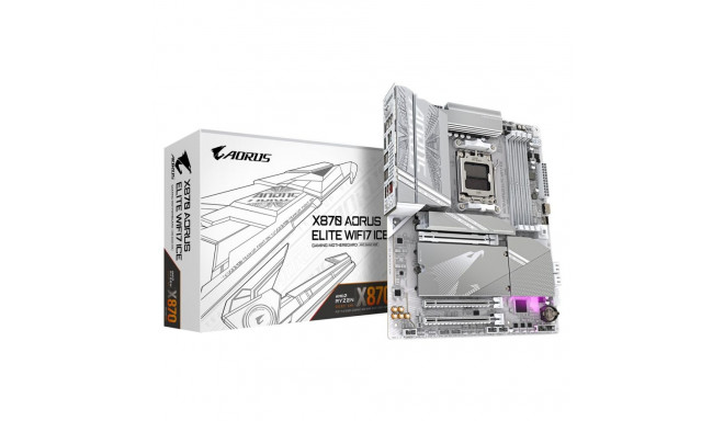 Motherboard - GIGABYTE X870 AORUS ELITE WIFI7, Supports AMD Ryzen 9000 CPUs, 16+2+2 Phases VRM, up t
