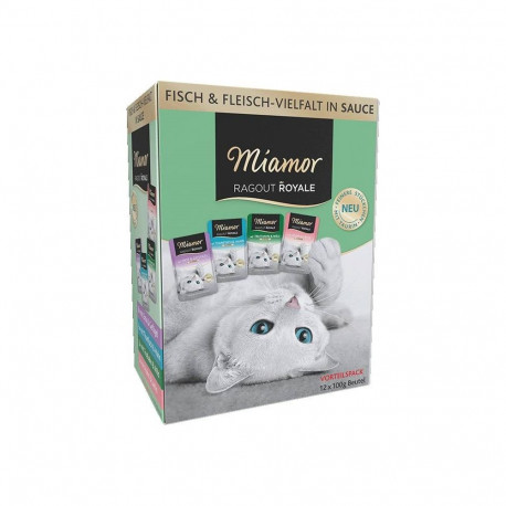 Cat Food - MIAMOR Ragout Royale Adult Mix in Gravy 12x100g Grain-Free