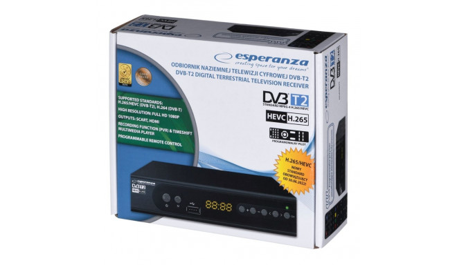 Set-Top Box - Esperanza EV106P DVB-T2 Black