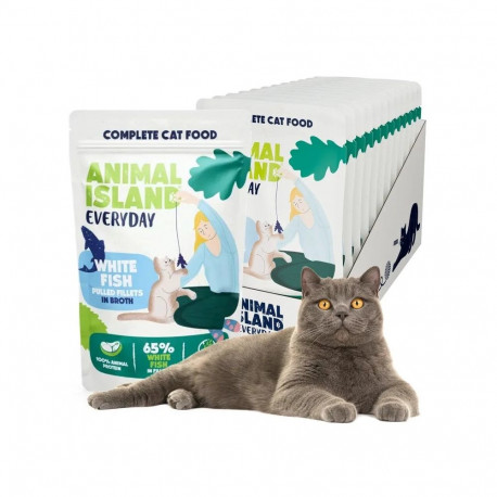 Wet Cat Food - Animal Island Everyday White Fish Fillets 12 x 85g