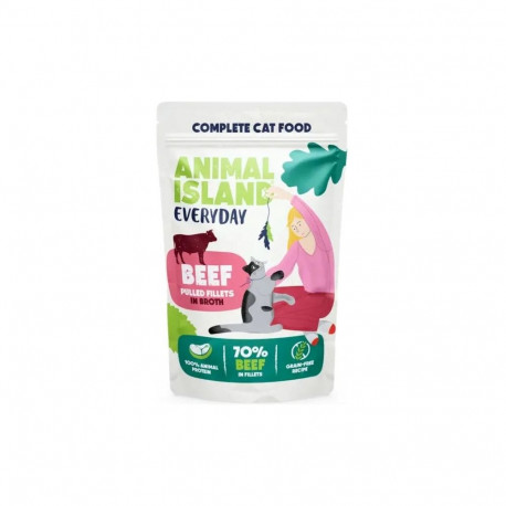 Wet Cat Food - Animal Island Everyday Beef & Chicken Fillets 40 x 85g