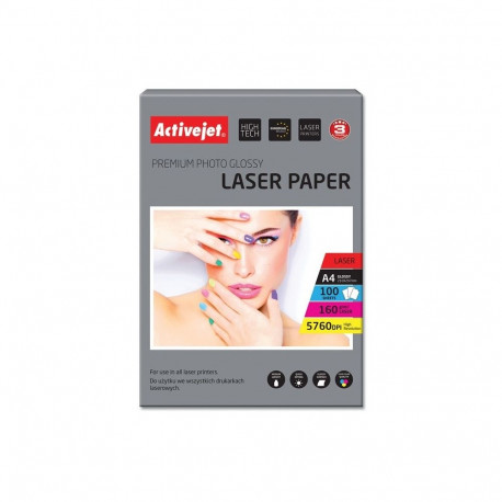 Photo Printer Paper - Activejet Ap4-160g100l, Black