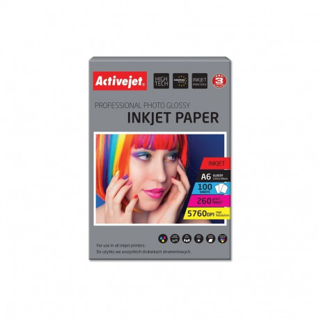 Photo Paper - Activejet Ap6-260gr100 A6 10x15