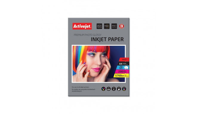 Photo Paper - Activejet Ap4-200g20 A4 Glossy 20 Pcs.