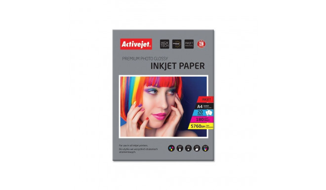 Photo Paper - Activejet Ap4-180g20 Glossy A4